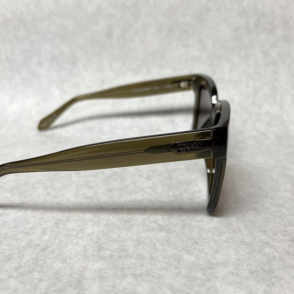 Quay Australia ICY Sunglasses - Green/ Brown Polarized Oversized Square - Picture 6 of 10